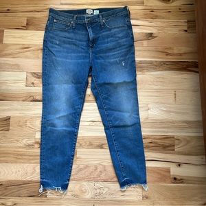 J crew 10” Toothpick Ankle Jeans